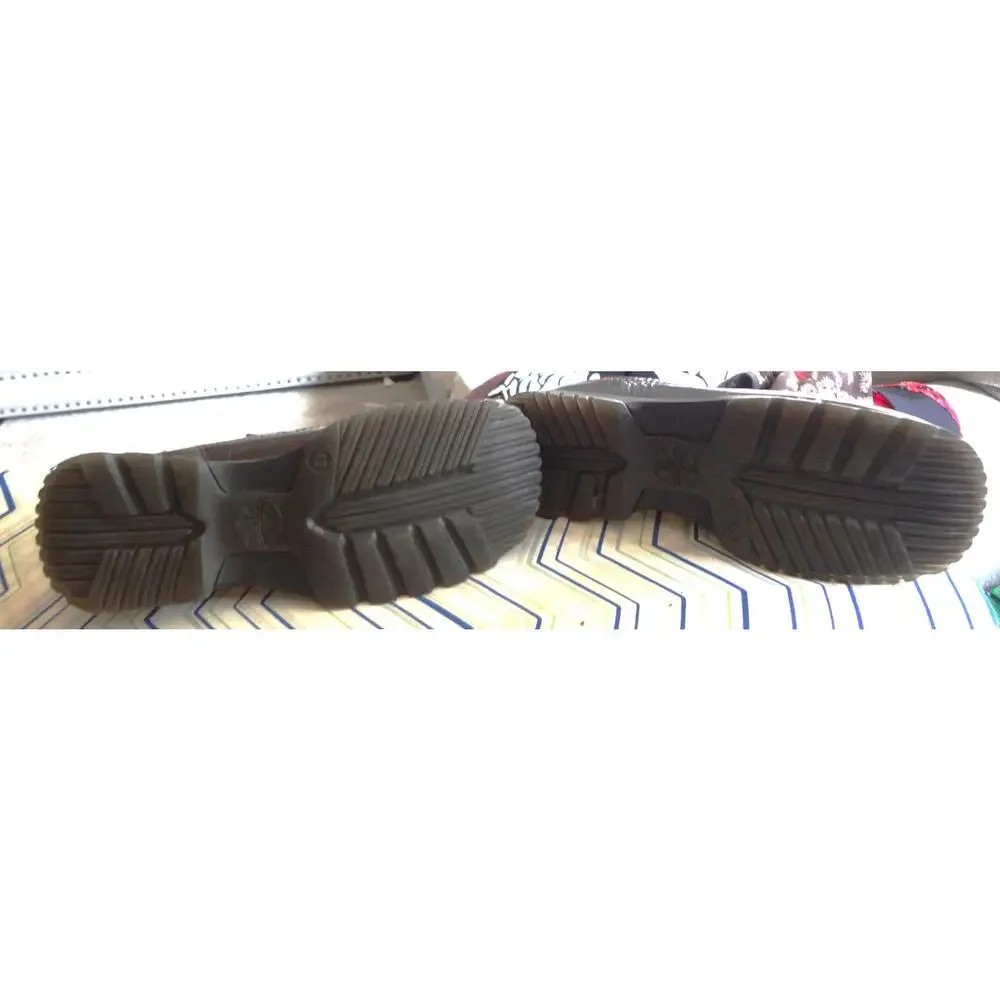 Vintage 90s Bed STU Brown Leather Loafers Chunky Platform Mens 9 Lug Grunge